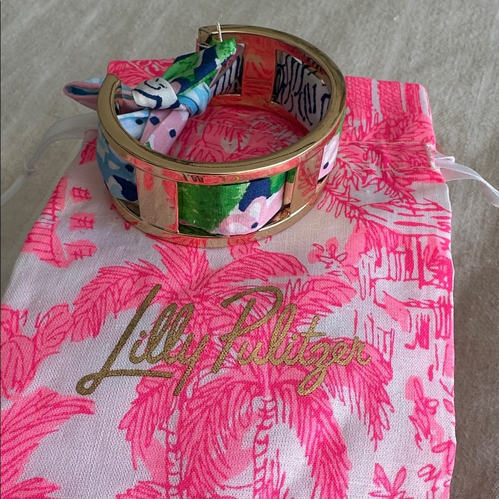 Lilly silk scarf, bracelet and scarf ring - Picture 3 of 5